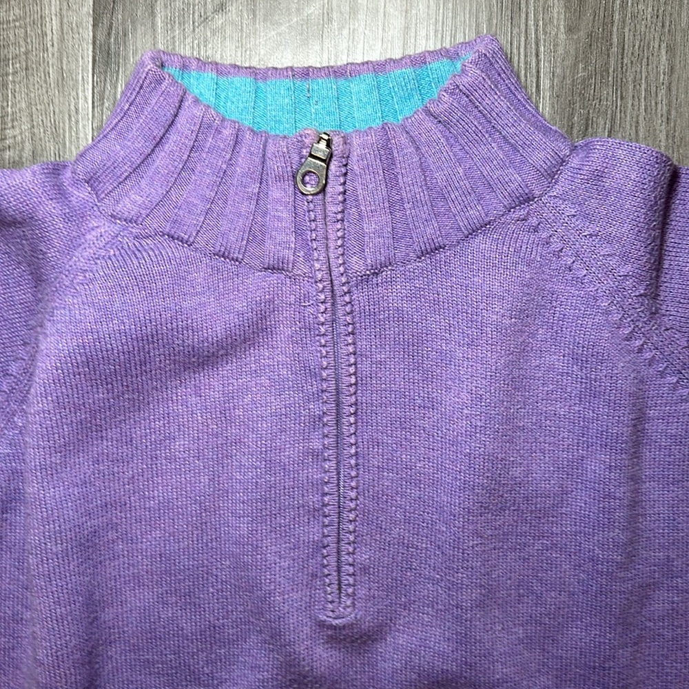 Robert Talbott Quarter Zip Sweater Pullover - Lar… - image 5